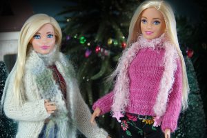 Knitted sweaters for Barbie dolls