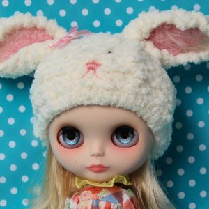 Blythe doll Easter bunny hat free pattern