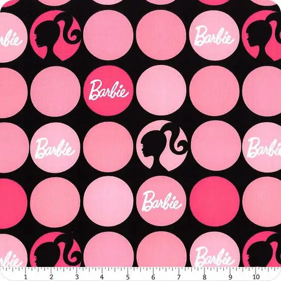 barbie-fabric-black-polka-dots