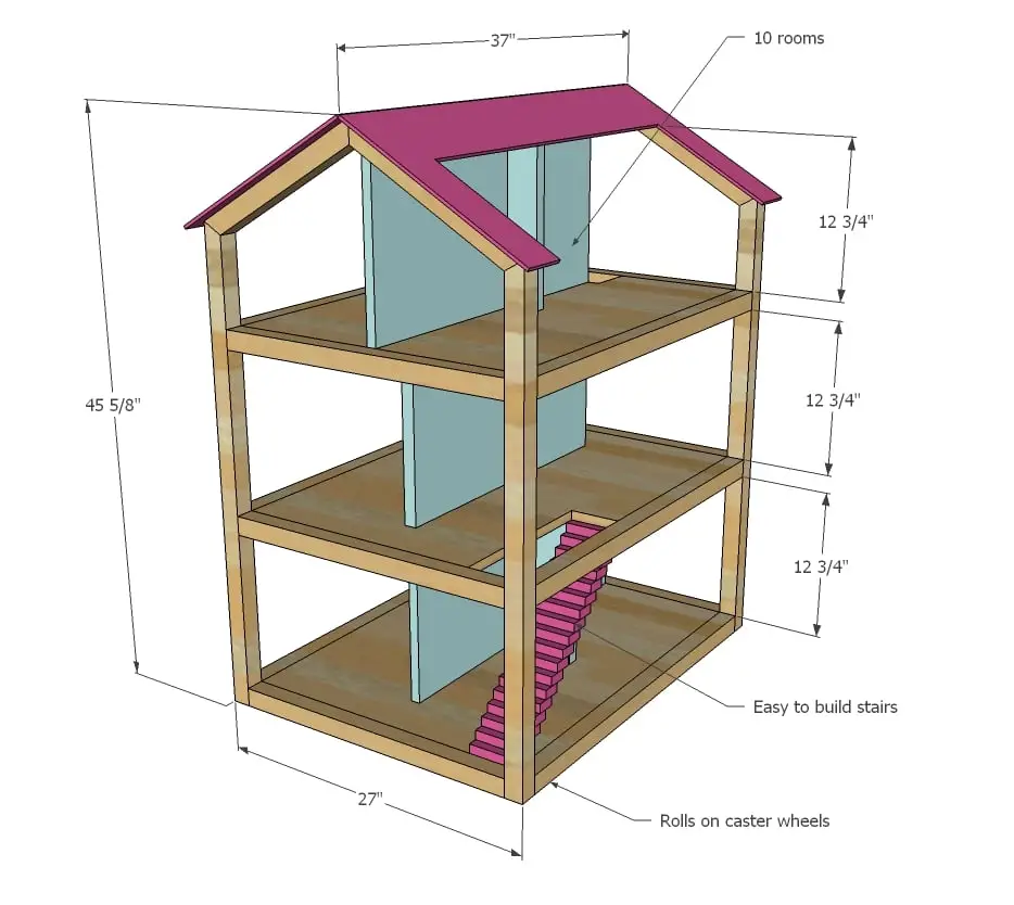 How to make a DIY Dollhouse for Barbie dolls Suni Doll