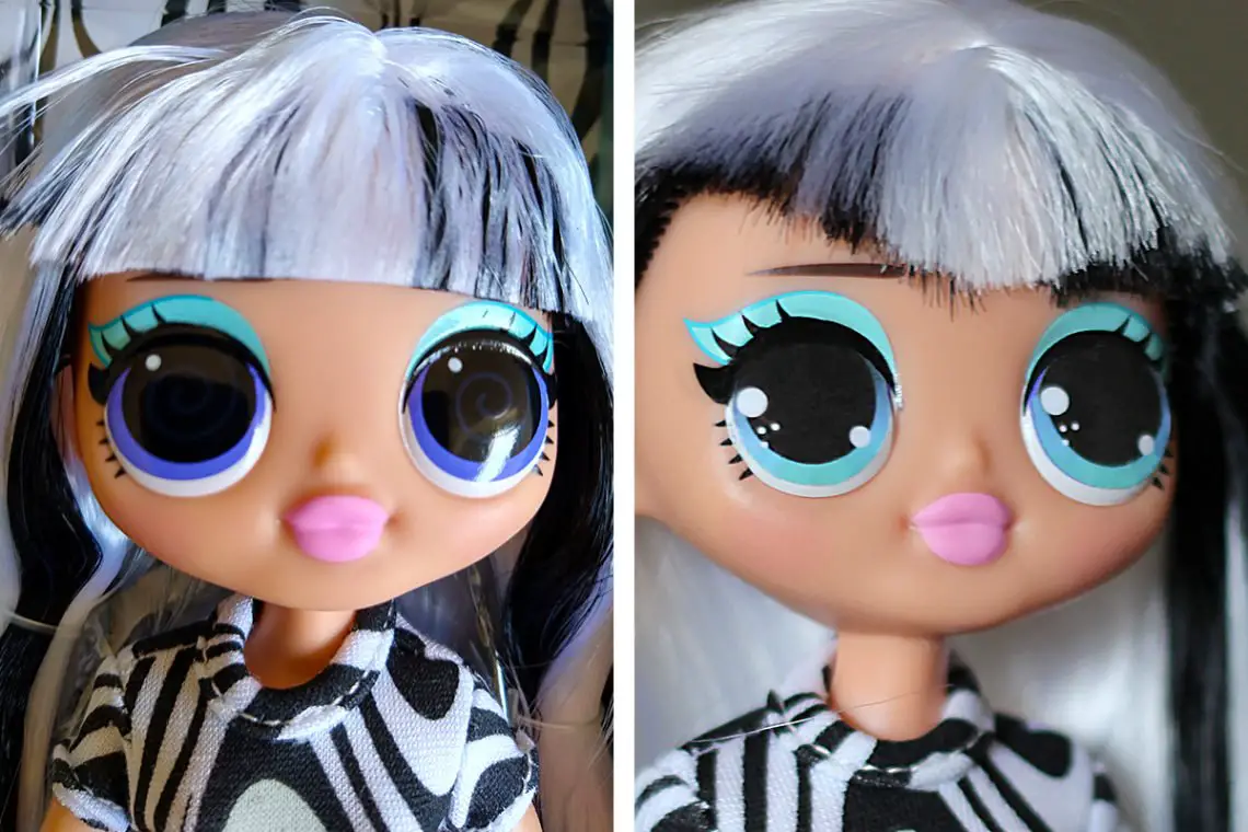 LOL Surprise OMG doll makeover DIY custom eyes