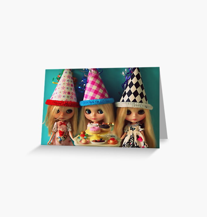 blythe doll birthday greeting card