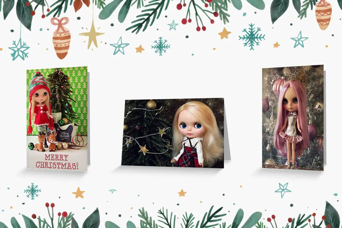 blythe doll christmas cards