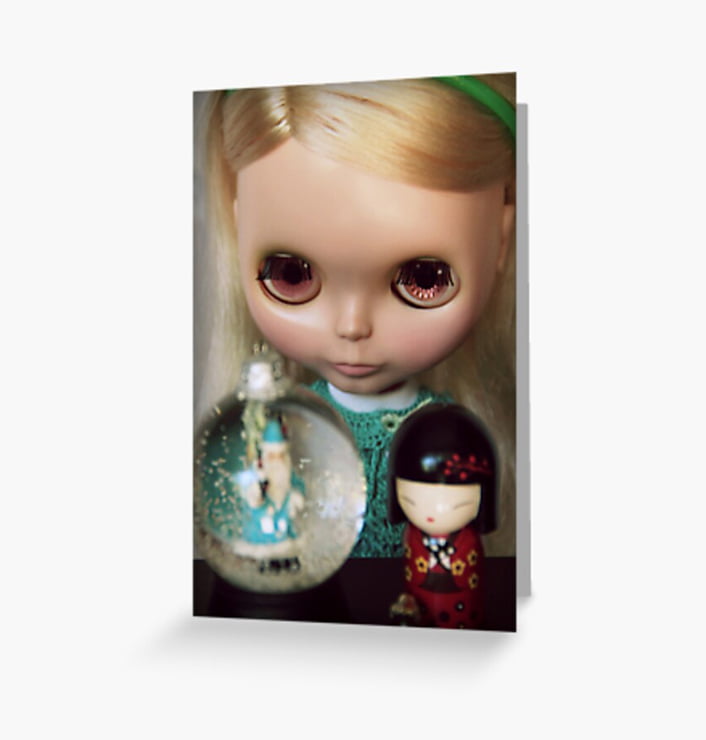 kenner blythe christmas card snowglobe