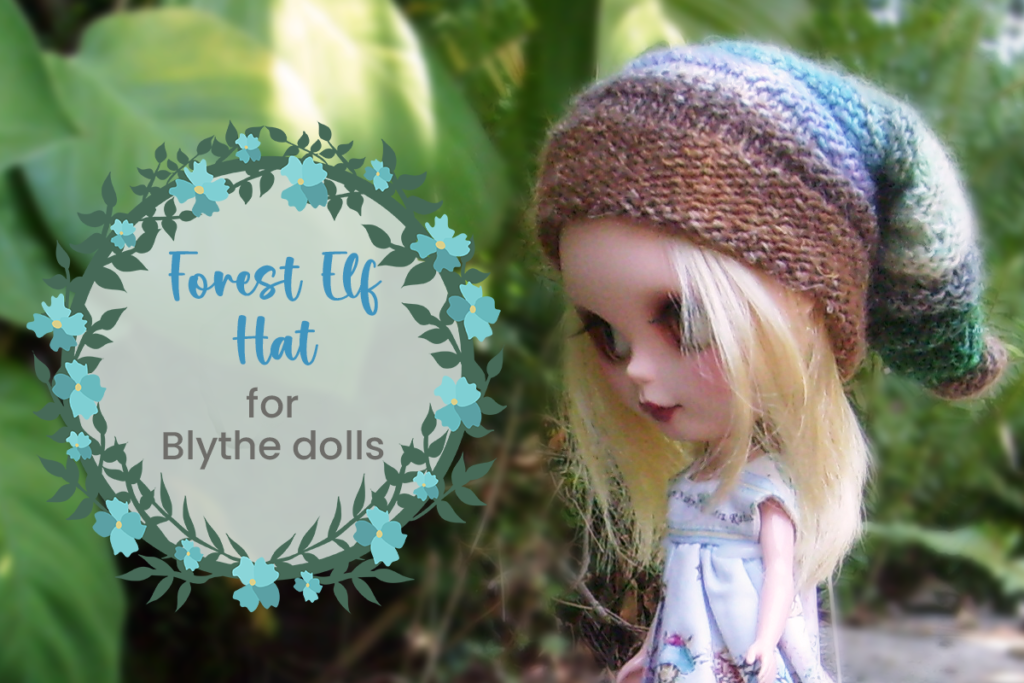 Forest Elf Blythe doll hat - free knitting pattern - Suni Doll
