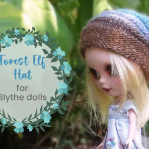 Forest Elf Blythe doll hat free knitting pattern