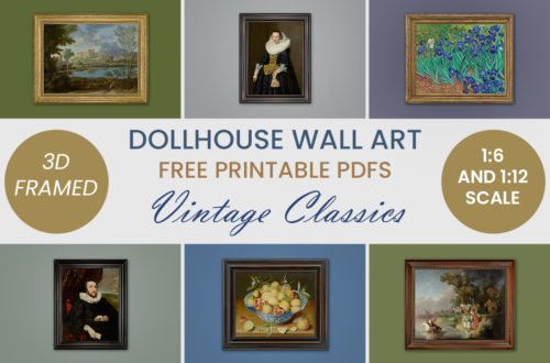miniature dollhouse wall art free printables vintage classics