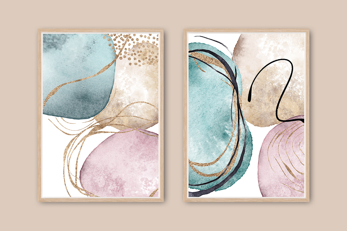 Modern Abstract Dollhouse Wall Art - Free Printables - Suni Doll