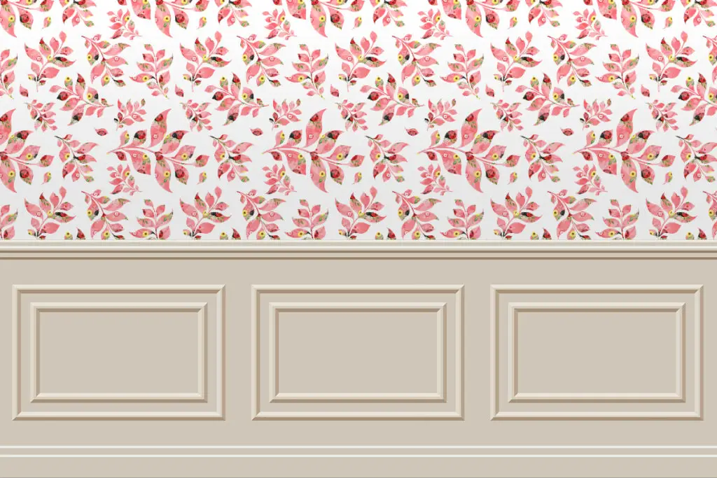 Dollhouse wainscoting wall panels in beige free printable