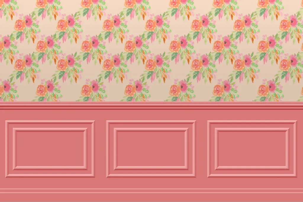 Wainscoting raised panels printable for the dollhouse