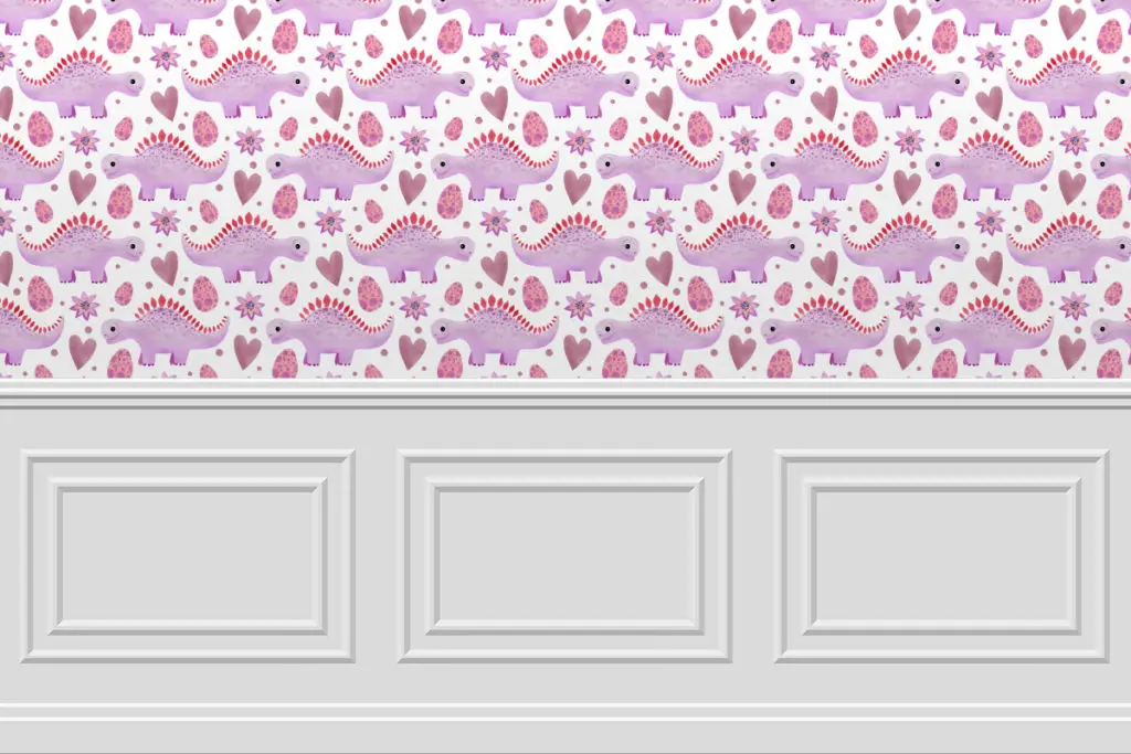 Dollhouse wainscoting wall panels off-white colour raised effect