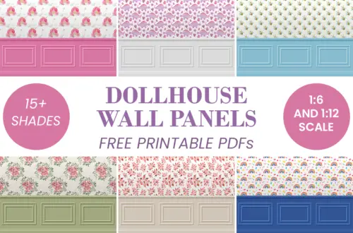 dollhouse wainscoting wall panels free printable