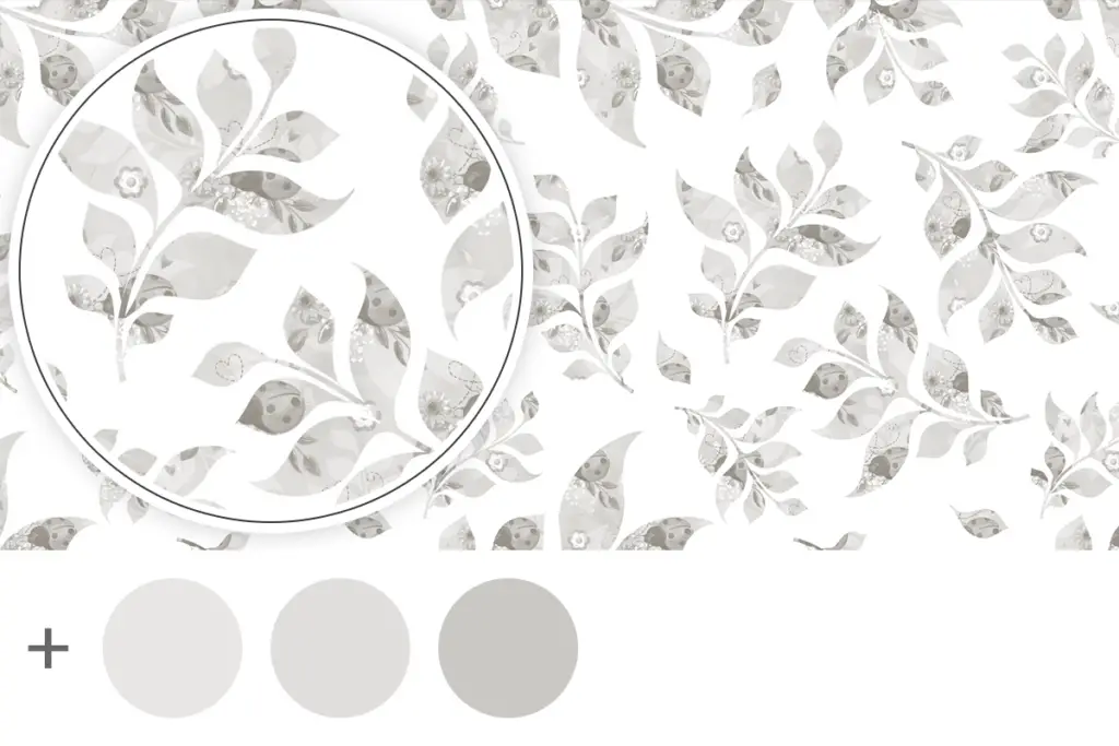 taupe leaves dollhouse wall paper PF0009