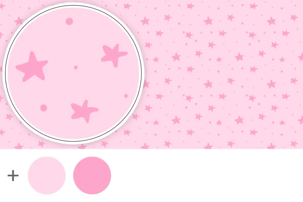 pink stars on pink dollhouse wallpaper