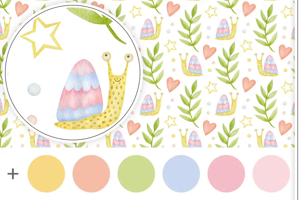 Snails and stars dollhouse wallpaper free digital download