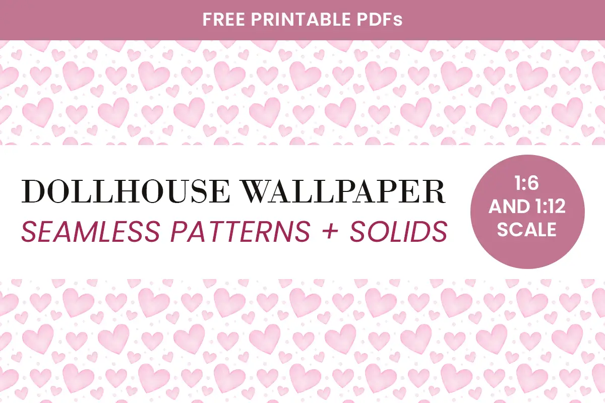 Free doll house wallpaper printables and how to make them  Paperish  Printables  Printable DIY dollhouse miniatures kit