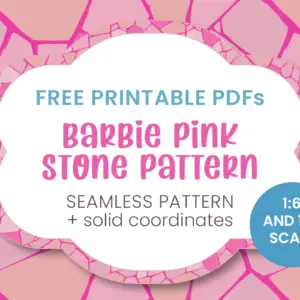 Barbie free printable pink stone pattern for walls and fireplace