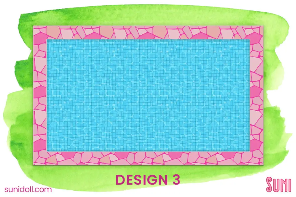 DIY Barbie printable pool design 3