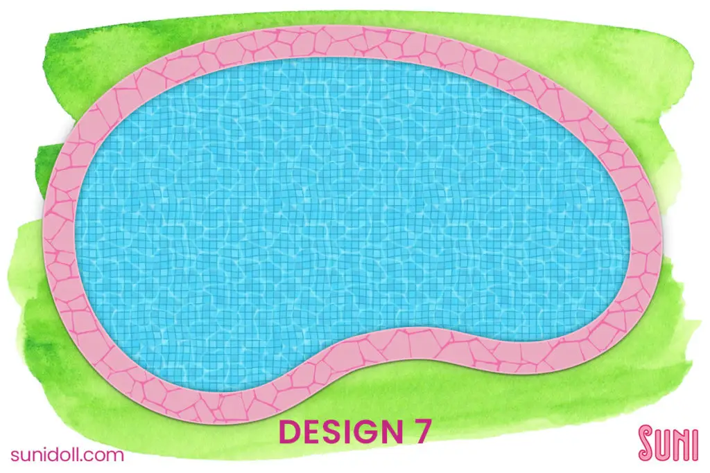 Dollhouse swimming pool printable design 7