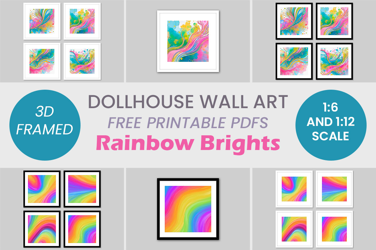 Miniature Wall Art - free dollhouse printables - Suni Doll